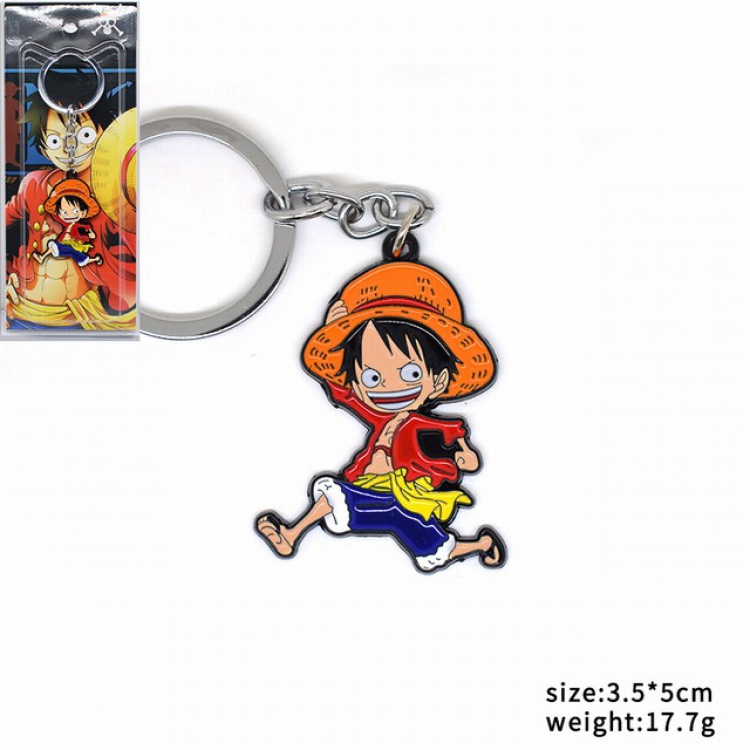 One Piece   Luffy Keychain pendant 3.5X5CM 17.7G