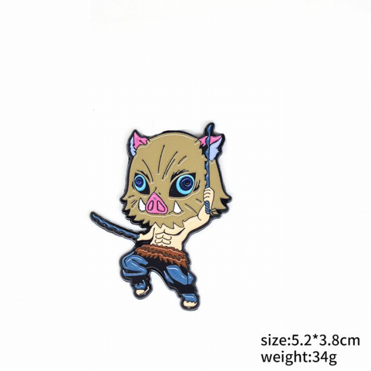  Demon Slayer Kimets Hashibira Inosuke Badge badge brooch 5.2X3.5CM 33G