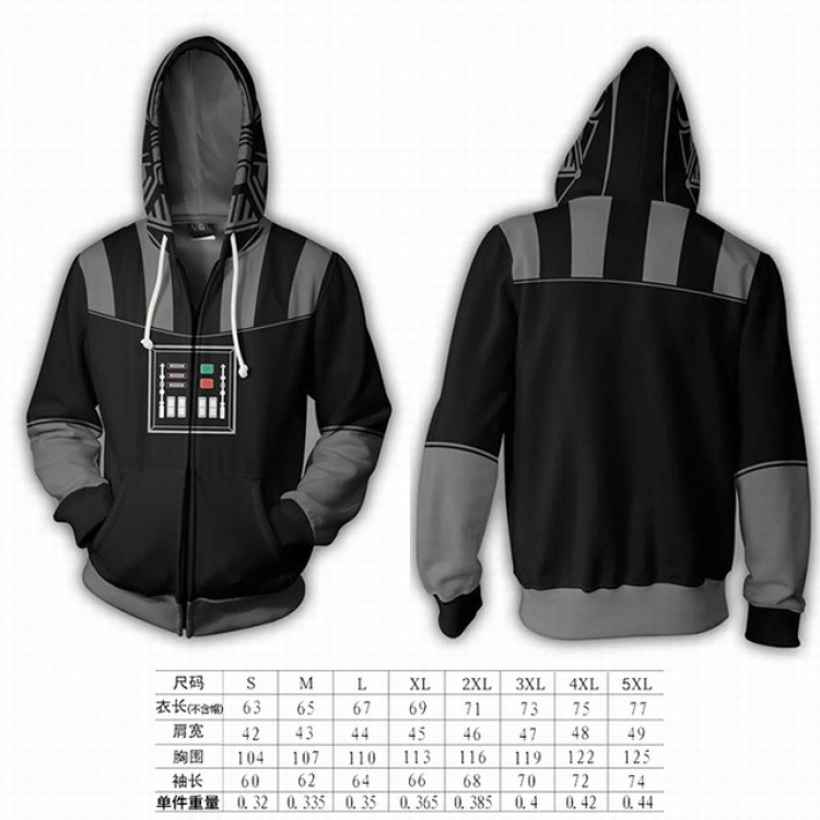 Star Wars hooded zipper sweater coat S M L XL 2XL 3XL 4XL 5XL price for 2 pcs preorder 3 days