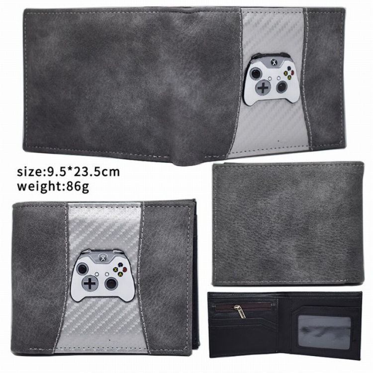 Nintendo Gaming metal logo embroidered short bi-fold wallet 9.5X23.5CM 86G