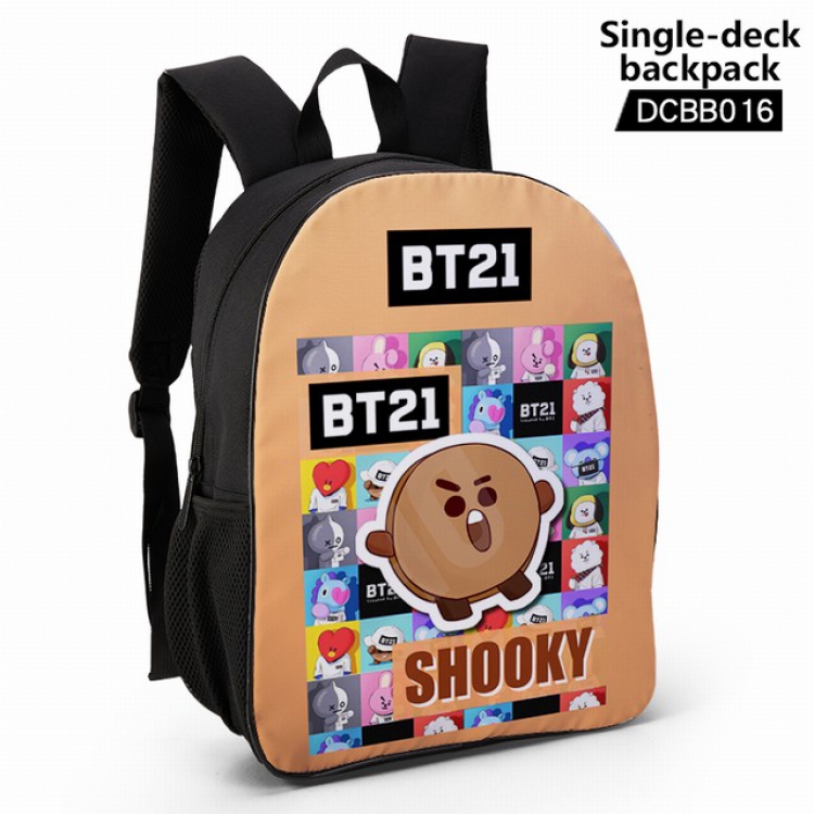 BTS Anime waterproof single-deck backpack 28.5X13X37CM