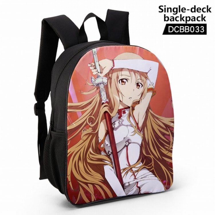 DCBB033-Sword Art Online Anime waterproof single-deck backpack 28.5X13X37CM