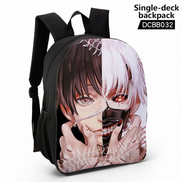 DCBB032-Tokyo Ghoul Anime waterproof single-deck backpack 28.5X13X37CM