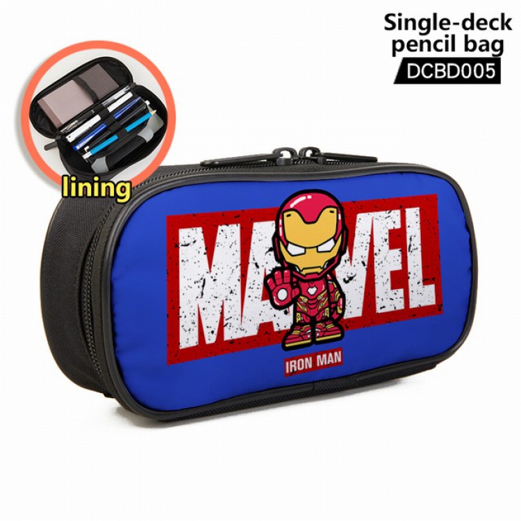 Iron man Anime single layer waterproof pen case 25X7X12CM -DCBD005