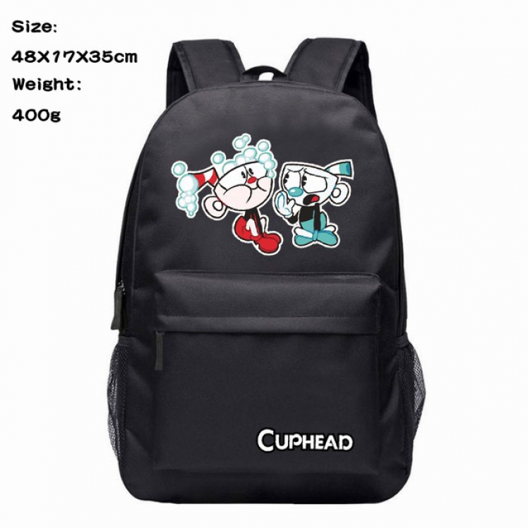 Cuphead Anime 600D Canvas Backpack 48X17X35CM 400G