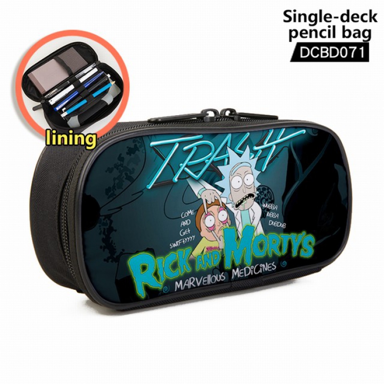 Rick and Morty Anime single layer waterproof pen case 25X7X12CM -DCBD071