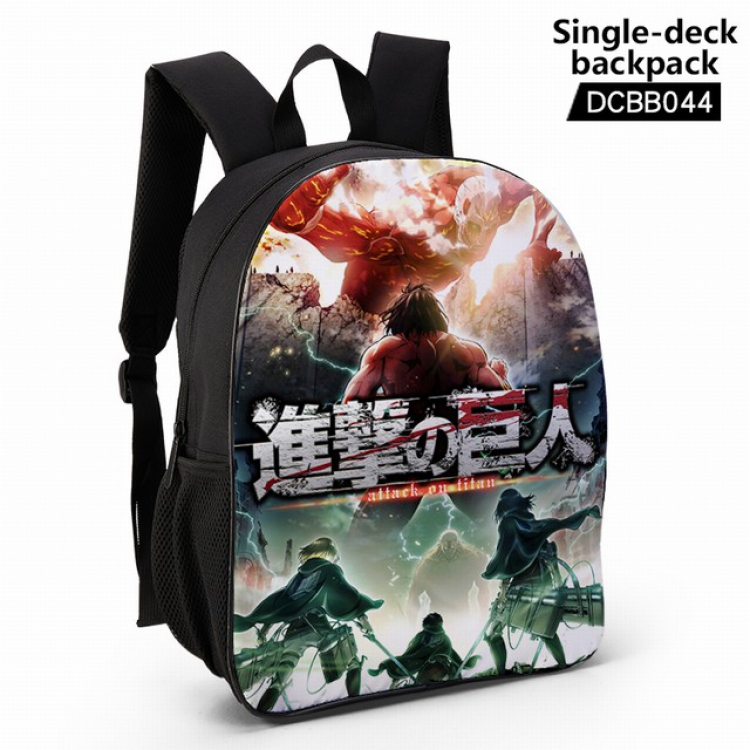 DCBB044-Shingeki no Kyojin Anime waterproof single-deck backpack 28.5X13X37CM