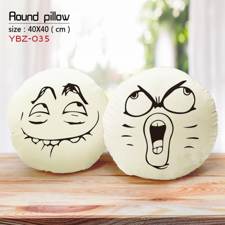 Rage Comic Full Color Fine plush round pillow 40X40CM YBZ035