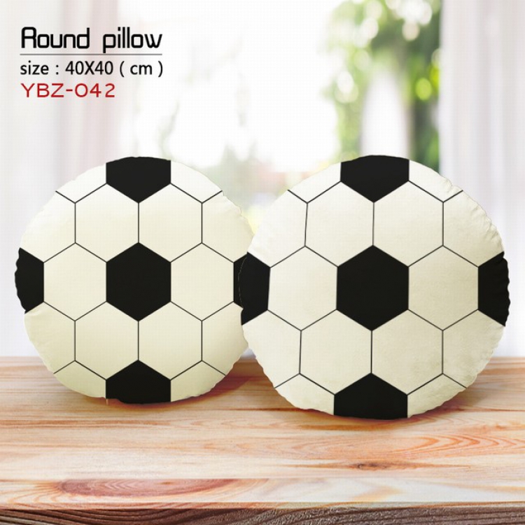 Football Full Color Fine plush round pillow 40X40CM YBZ042