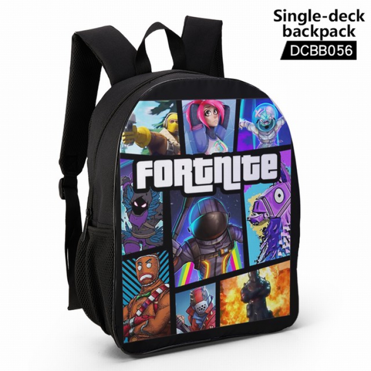 DCBB056-Fortnite Anime waterproof single-deck backpack 28.5X13X37CM