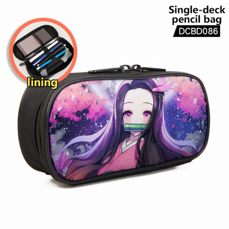 Demon Slayer Kimets Anime single layer waterproof pen case 25X7X12CM -DCBD086