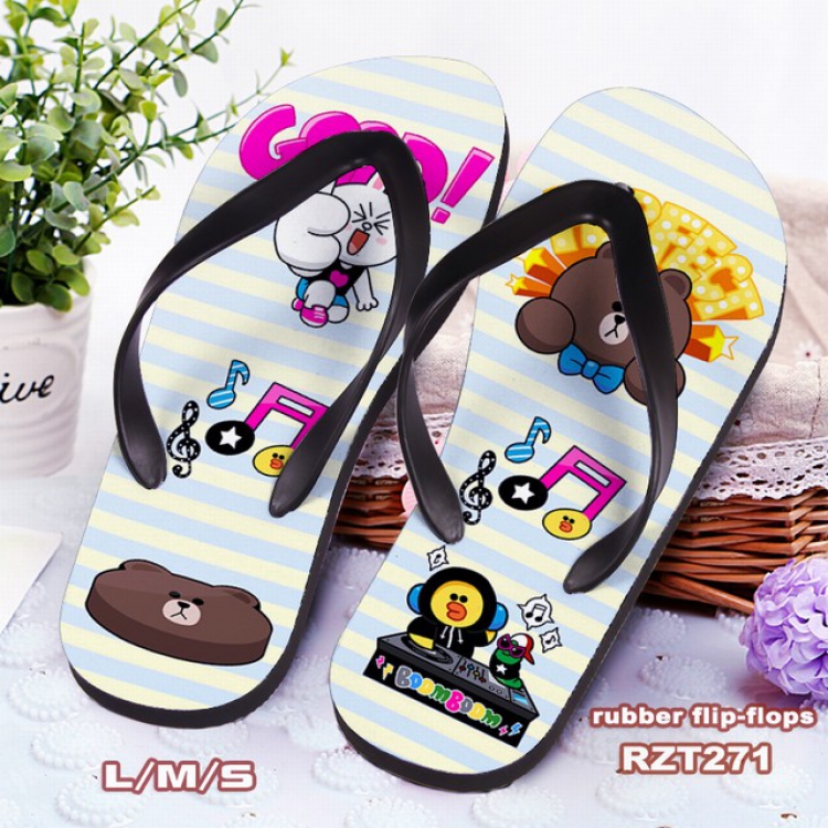 Brown Bear  Cloth surface Flip-flops slipper S.M.L RZT271