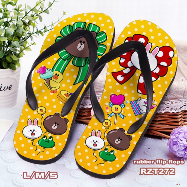 Brown Bear  Cloth surface Flip-flops slipper S.M.L RZT272