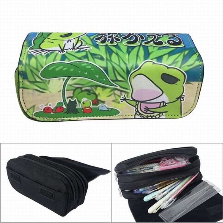 Tabikaeru/Journey Frog Anime double layer multifunctional canvas pencil bag wallet  20X9X6.5CM 100G