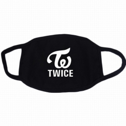 TWICE white printed cotton mas...
