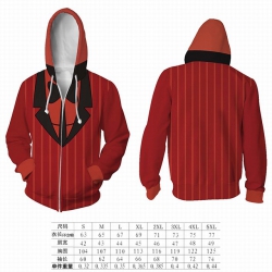 Hazbin Hotel red hooded zipper...