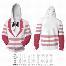 Hazbin Hotel pink stripes hood...