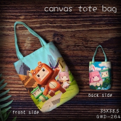 GWD264-Mini World Canvas tote ...