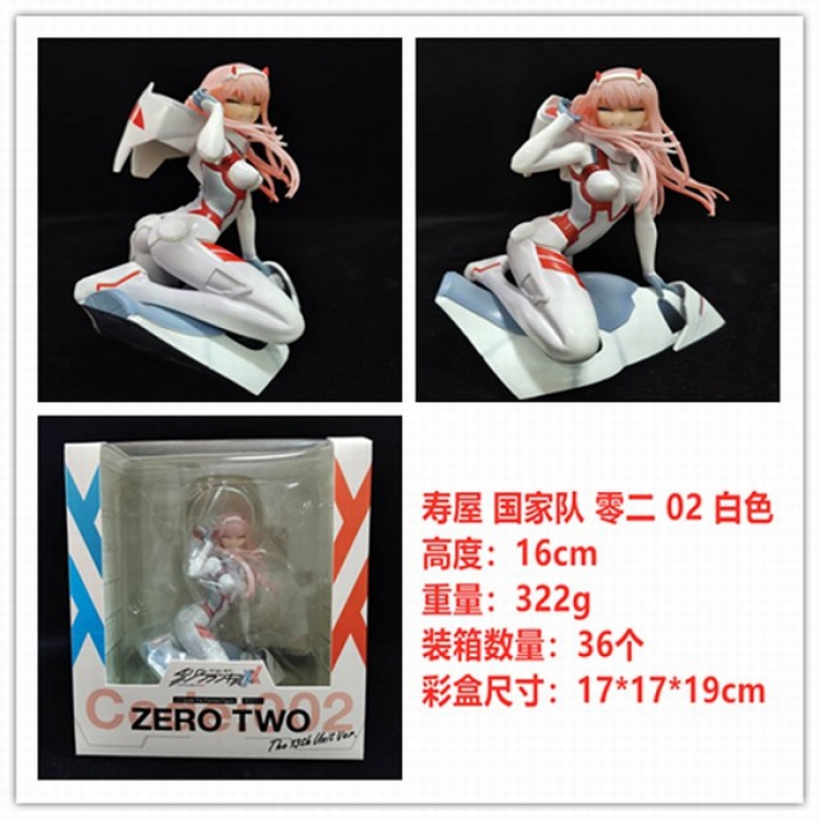 DARLING in the FRANXX Zero two white Boxed Figure Decoration Model 16CM 322G a box of 36