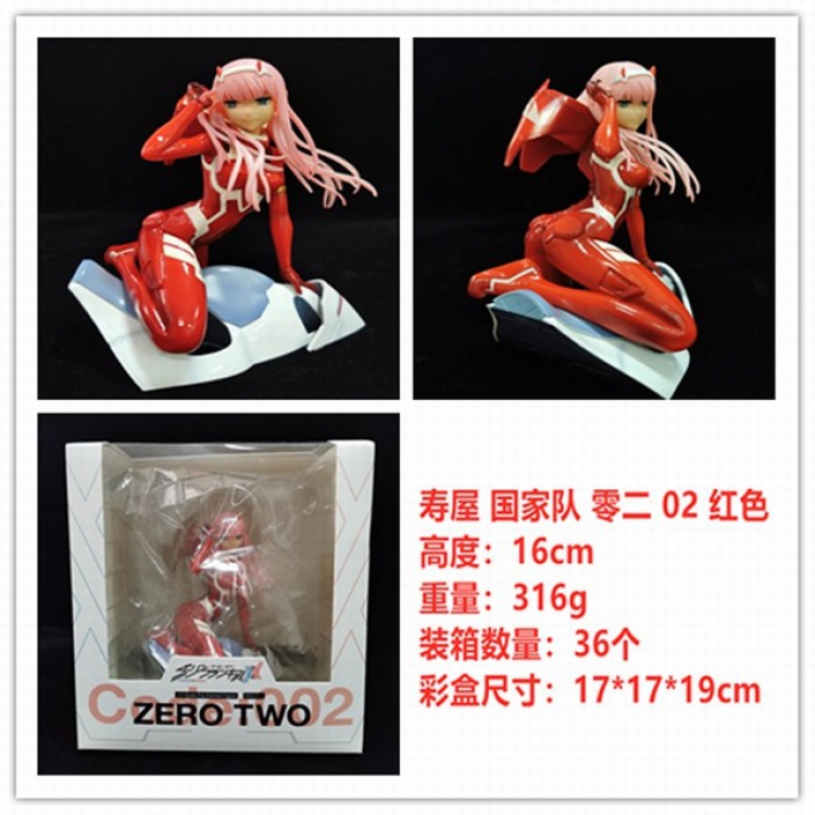 DARLING in the FRANXX Zero two red Boxed Figure Decoration Model 16CM 316G a box of 36