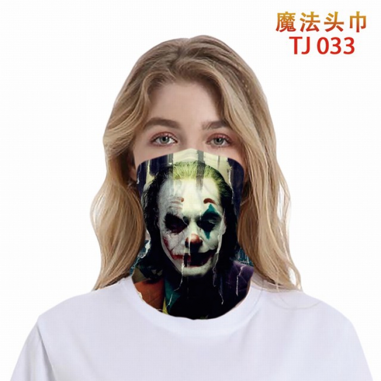 TJ-033-Joker Personalized color printing magic turban scarf