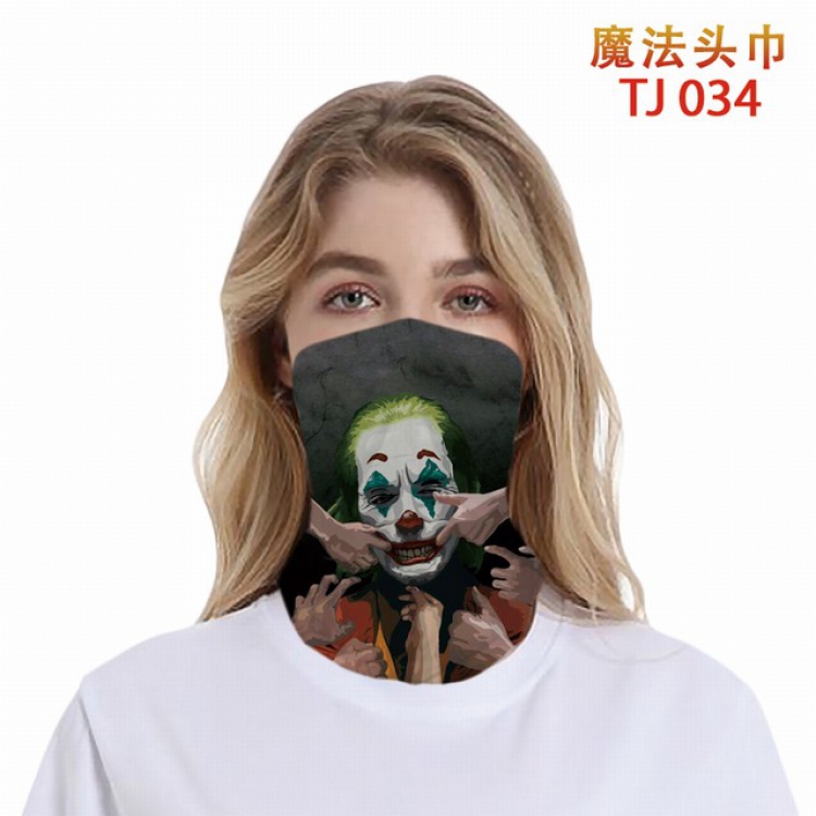 TJ-034-Joker Personalized color printing magic turban scarf