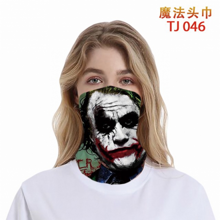 TJ-046-Joker Personalized color printing magic turban scarf