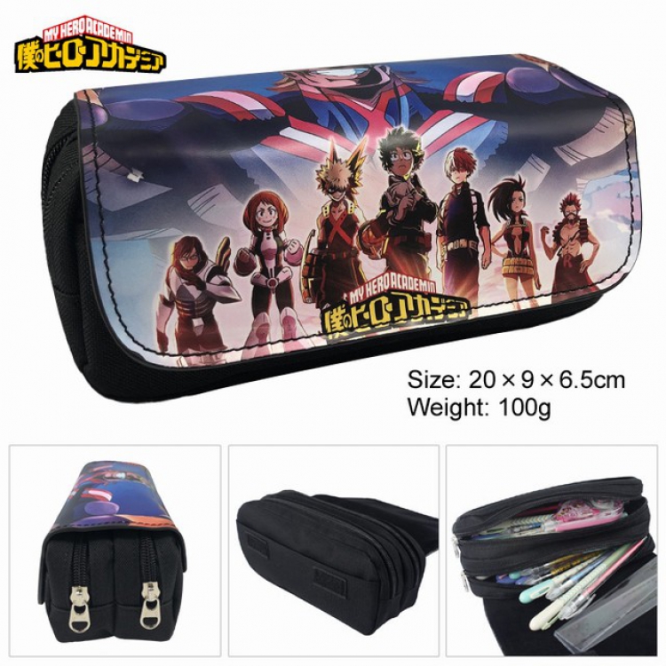 My Hero Academia Anime double layer multifunctional canvas pencil bag wallet 20X9X6.5CM 100G