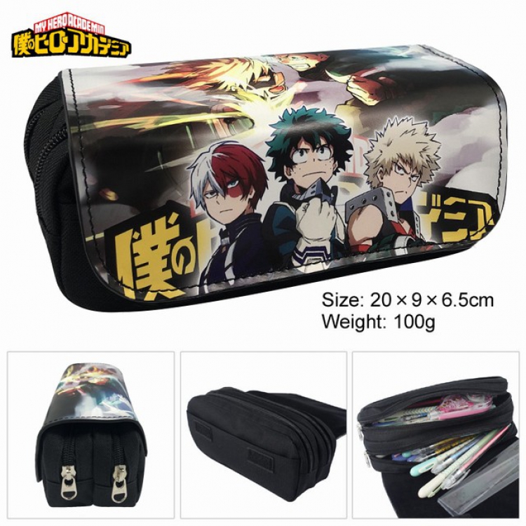 My Hero Academia Anime double layer multifunctional canvas pencil bag wallet 20X9X6.5CM 100G