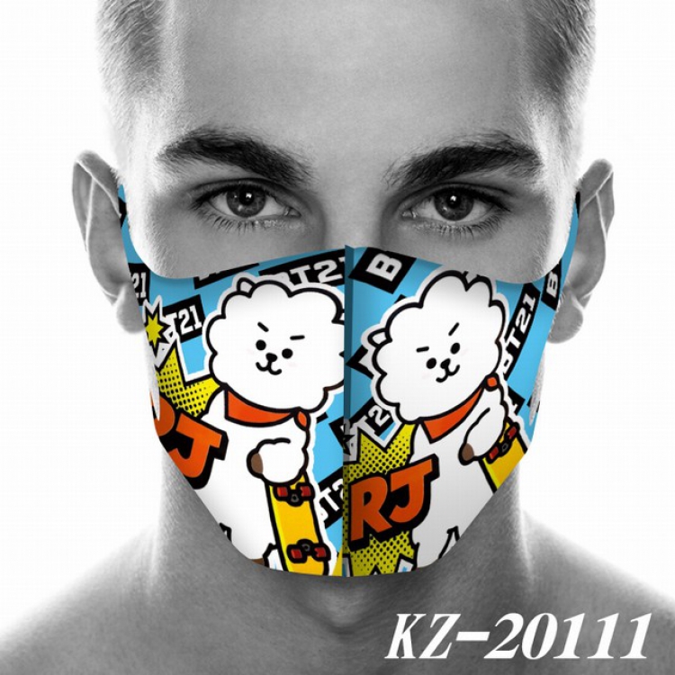 BTS Anime 3D digital printing masks a set price for 5 pcs KZ-20111