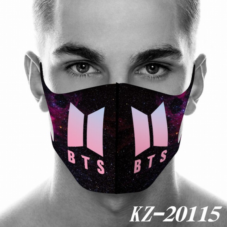 BTS Anime 3D digital printing masks a set price for 5 pcs KZ-20115