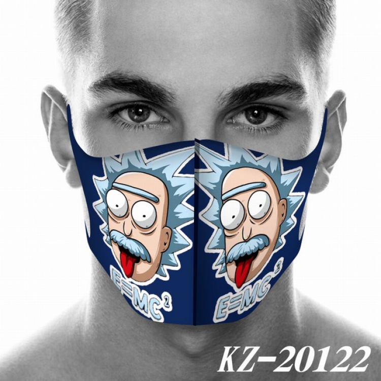 Rick and Morty Anime 3D digital printing masks a set price for 5 pcs KZ-20122