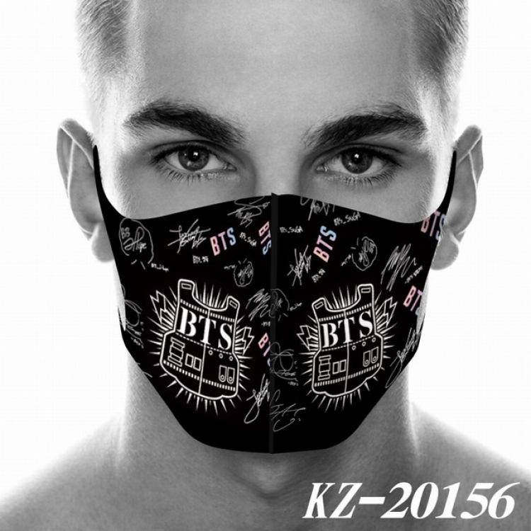 BTS Anime 3D digital printing masks a set price for 5 pcs KZ-20156