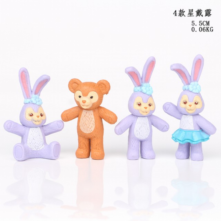 Bagged Figure Decoration Model a set of 4 5.5CM 0.06KG