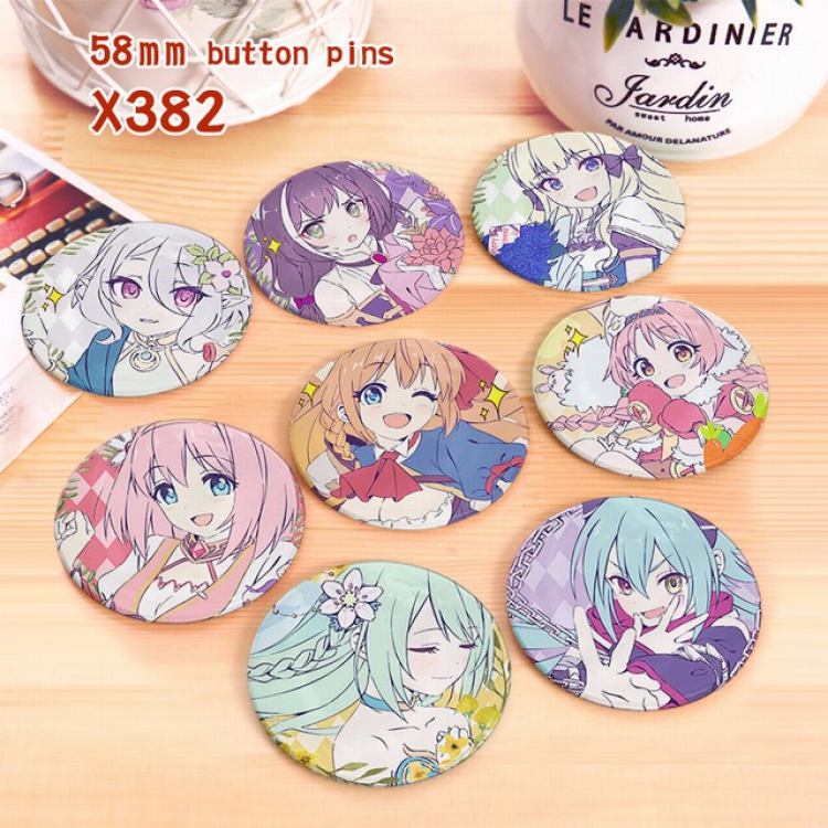 Re:Dive a set of 8 models Tinplate coated badge 6CM X382