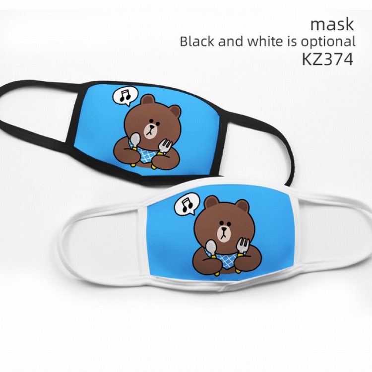 Brown Bear Color printing Space cotton Mask price for 5 pcs KZ374