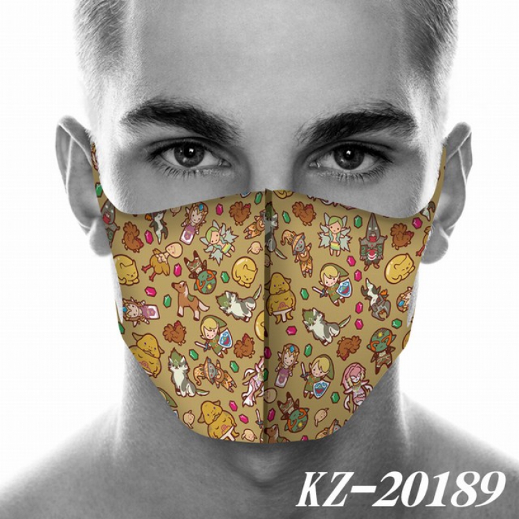 The Legend of Zelda Anime 3D digital printing masks a set price for 5 pcs KZ-20189
