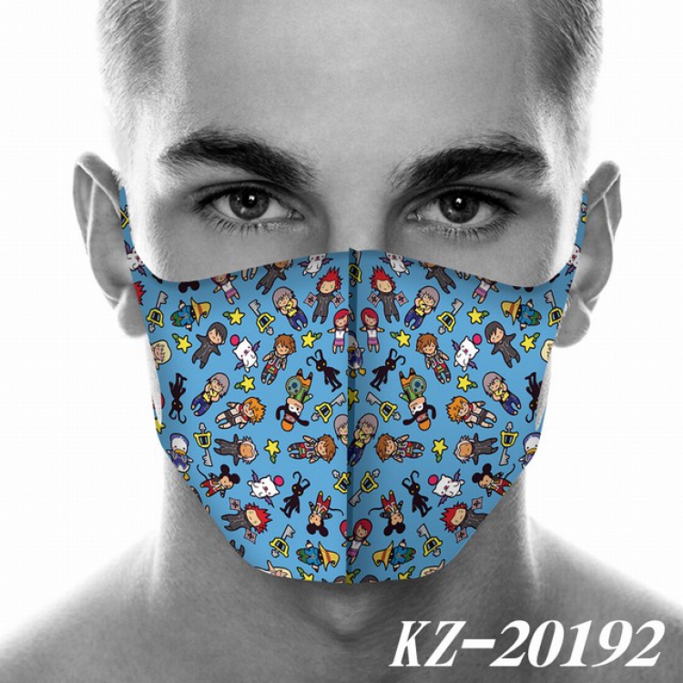 Kingdom Hearts Anime 3D digital printing masks a set price for 5 pcs KZ-20192