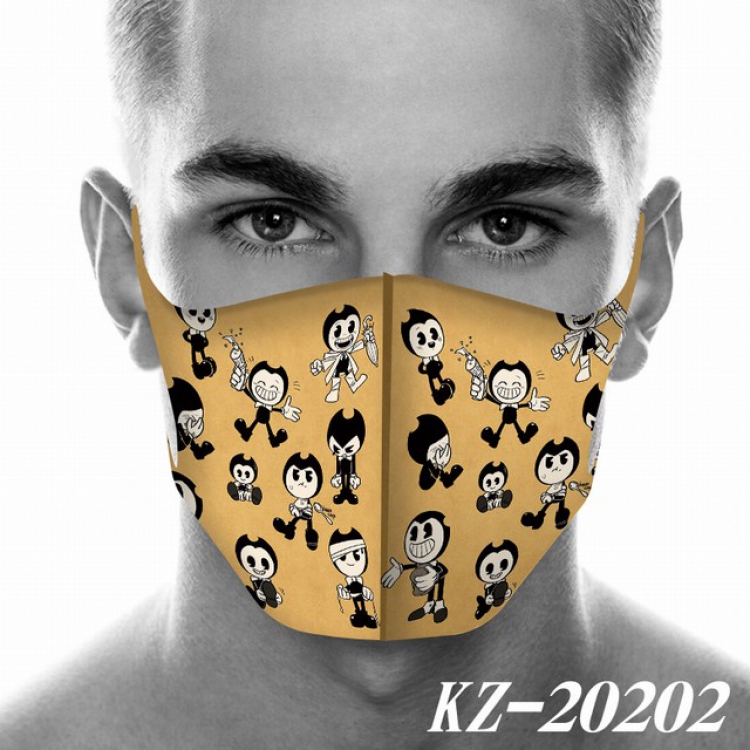 Bendy and ink machin Anime 3D digital printing masks a set price for 5 pcs KZ-20202
