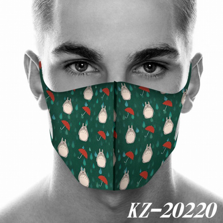 Totoro Anime 3D digital printing masks a set price for 5 pcs KZ-20220