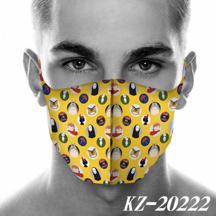 Totoro Anime 3D digital printing masks a set price for 5 pcs KZ-20222