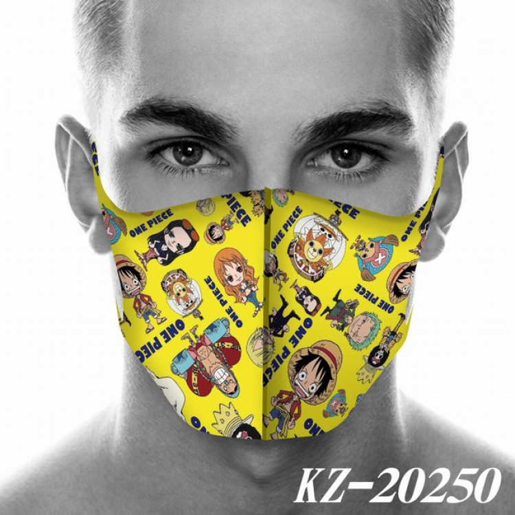 One Piece Anime 3D digital printing masks a set price for 5 pcs KZ-20250