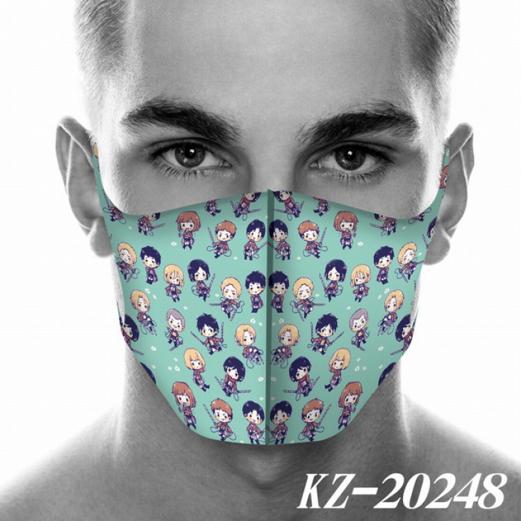 Attack on Titan Anime 3D digital printing masks a set price for 5 pcs KZ-20248