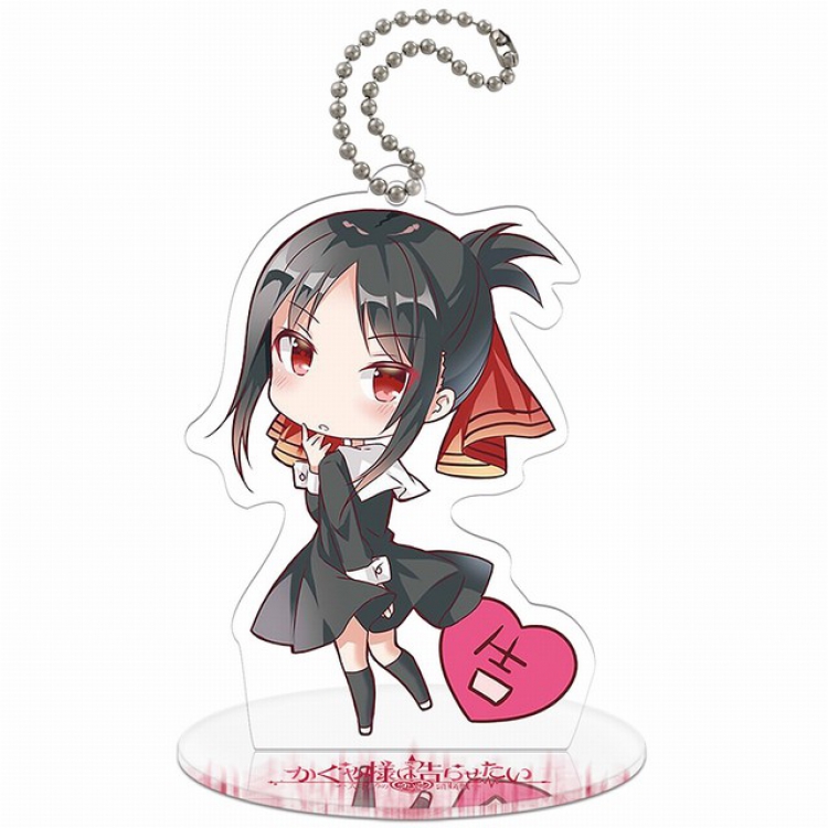 Kaguya-sama wa kokurasetai Shinomiya Kaguya Q version soma Small Standing Plates Acrylic keychain pendant 8-9CM 