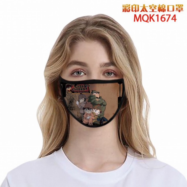 Detective Conan Color printing Space cotton Masks price for 5 pcs MQK1674