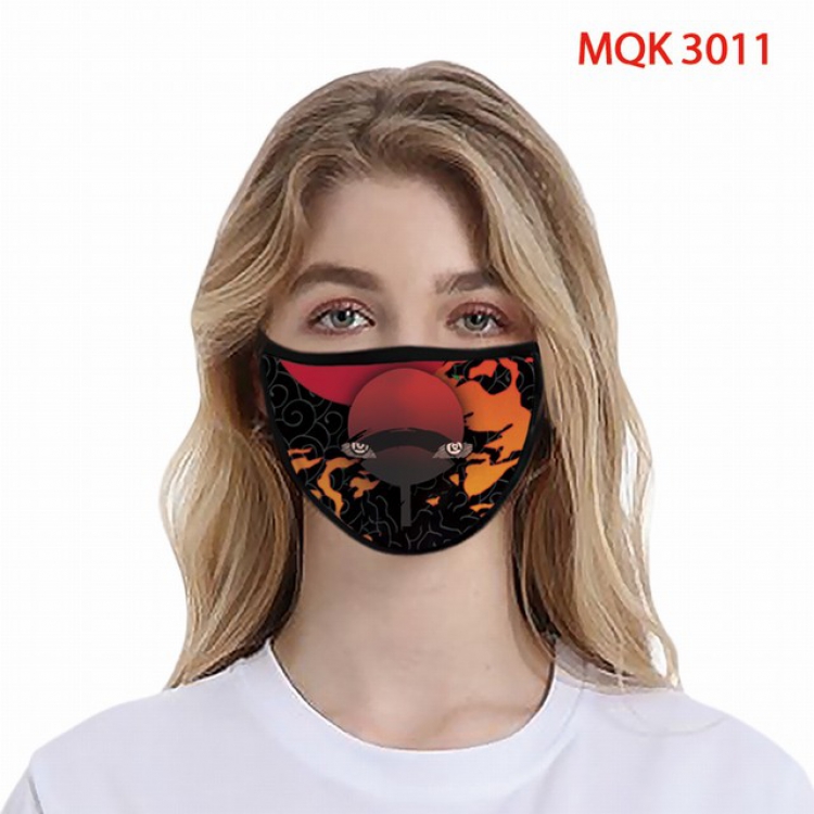 Naruto Color printing Space cotton Masks price for 5 pcs MQK3011