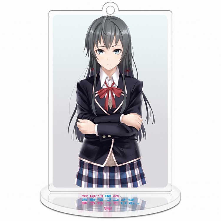 Yahari ore no seishun rabu kome wa machigatte iru Standing Plates acrylic keychain pendant 8-9CM