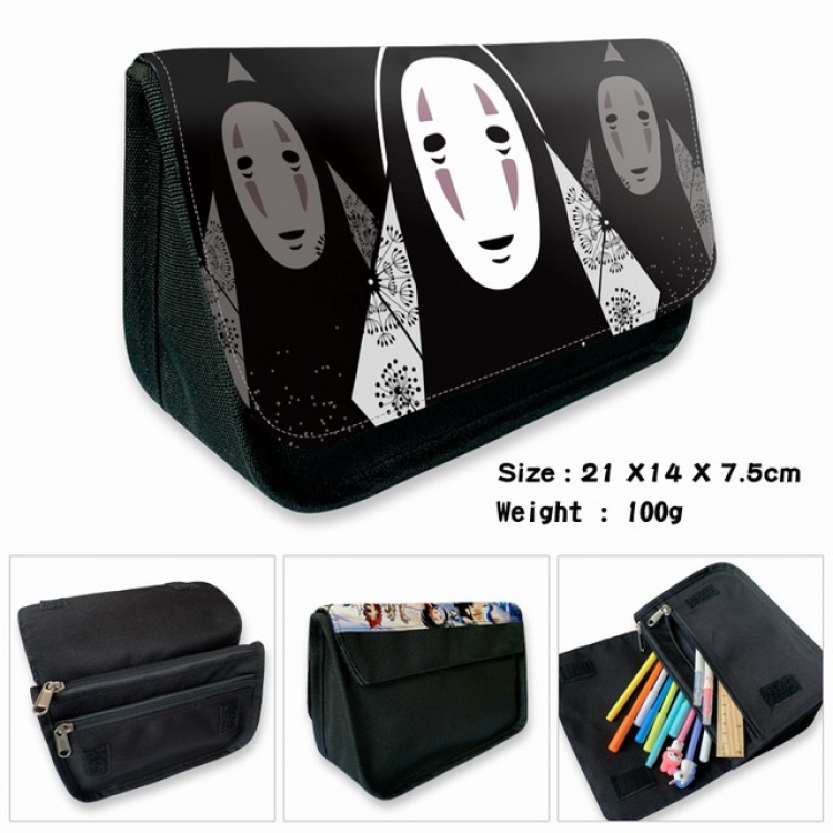 Totoro-5B Anime double layer multifunctional canvas pencil bag wallet 21X14X7.5CM 100G