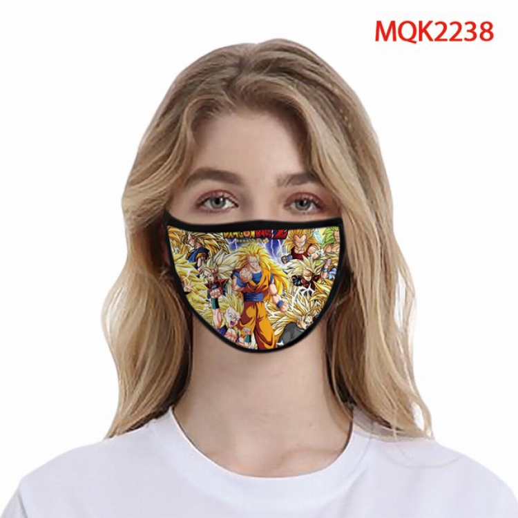 Dragon Ball Color printing Space cotton Masks price for 5 pcs MQK2238
