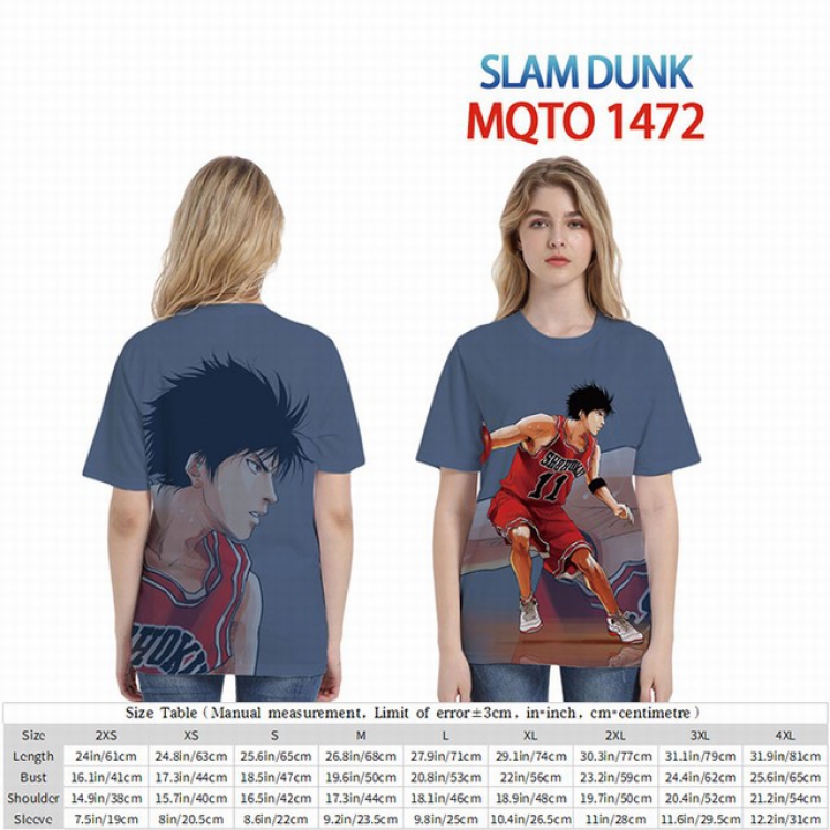 Slam Dunk Full color short sleeve t-shirt 9 sizes from 2XS to 4XL MQTO-1472